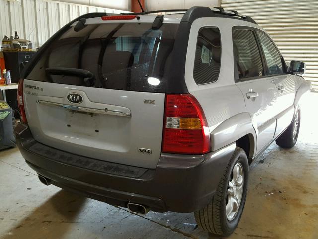 KNDJF723277364845 - 2007 KIA SPORTAGE E SILVER photo 4