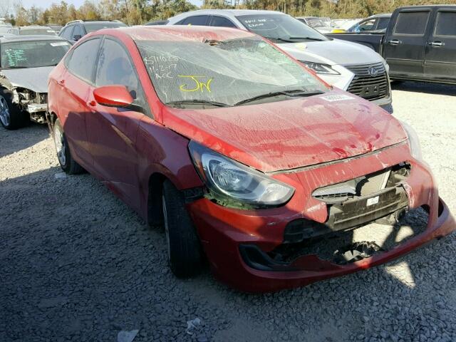 KMHCT4AE0DU581385 - 2013 HYUNDAI ACCENT GLS RED photo 1