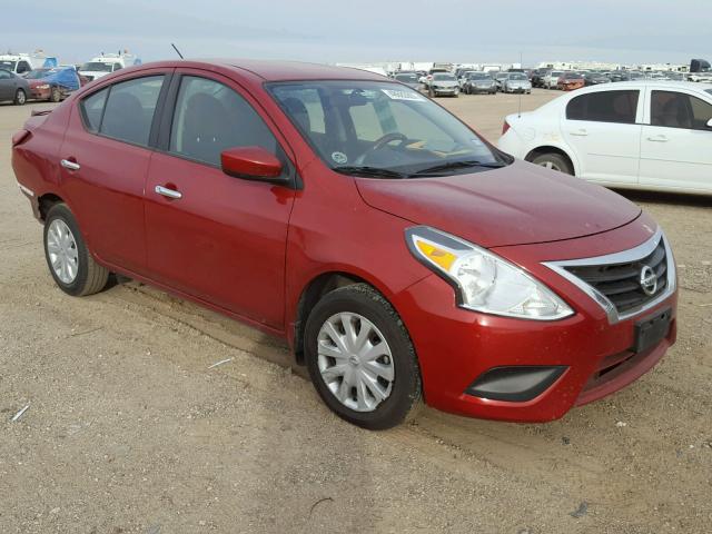 3N1CN7AP2FL931293 - 2015 NISSAN VERSA S RED photo 1