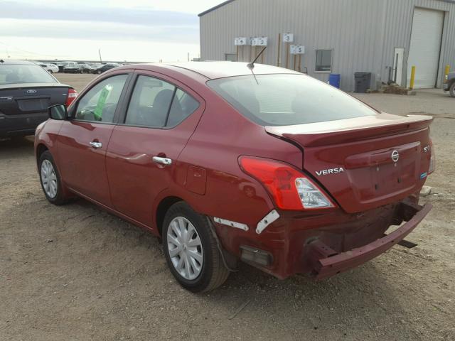 3N1CN7AP2FL931293 - 2015 NISSAN VERSA S RED photo 3