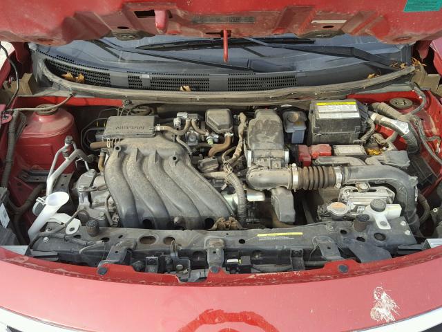 3N1CN7AP2FL931293 - 2015 NISSAN VERSA S RED photo 7