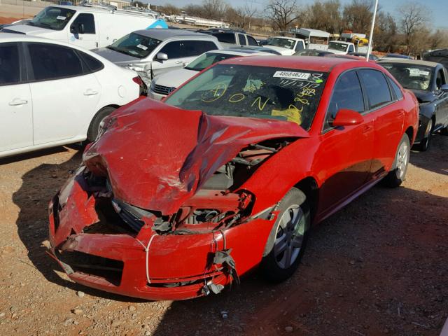 2G1WA5EK2A1102848 - 2010 CHEVROLET IMPALA LS RED photo 2