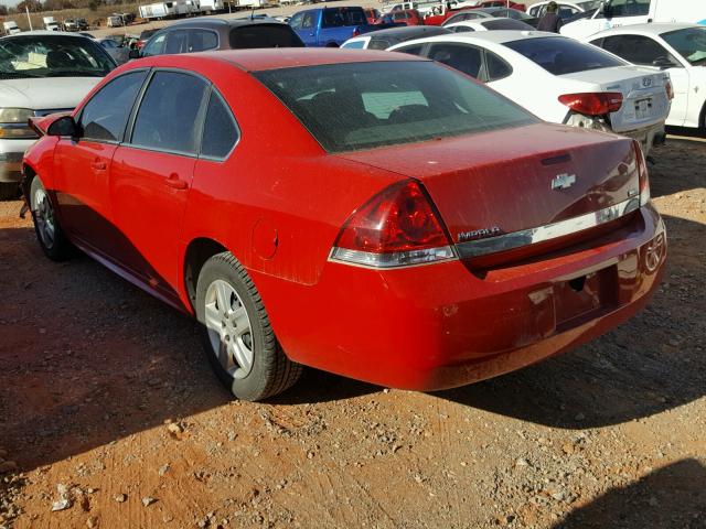 2G1WA5EK2A1102848 - 2010 CHEVROLET IMPALA LS RED photo 3