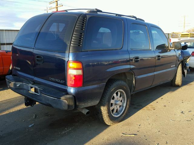 1GNEK13V13J255288 - 2003 CHEVROLET TAHOE K150 BLUE photo 4