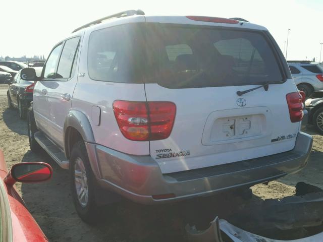 5TDBT44A73S179553 - 2003 TOYOTA SEQUOIA SR WHITE photo 3