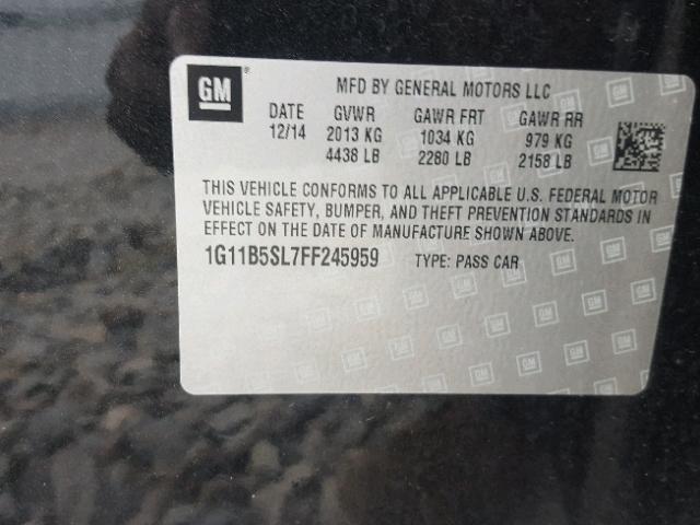 1G11B5SL7FF245959 - 2015 CHEVROLET MALIBU LS Qara foto 10