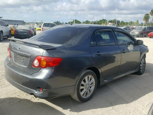 2T1BU4EE2AC285655 - 2010 TOYOTA COROLLA BA GRAY photo 4