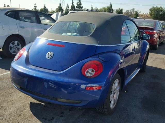 3VWRG31Y37M422826 - 2007 VOLKSWAGEN NEW BEETLE BLUE photo 4