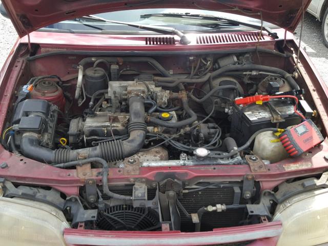 KNJLT05H5T6195837 - 1996 FORD ASPIRE MAROON photo 7