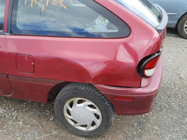 KNJLT05H5T6195837 - 1996 FORD ASPIRE MAROON photo 9