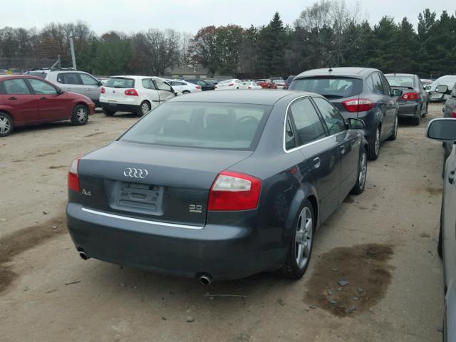 WAULT68E72A237487 - 2002 AUDI A4 3.0 QUA GRAY photo 4