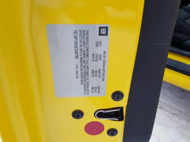 1G1AP18X997246789 - 2009 CHEVROLET COBALT SS YELLOW photo 10