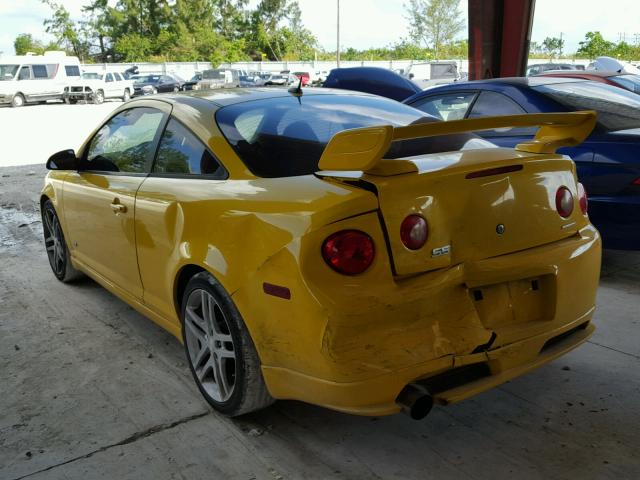 1G1AP18X997246789 - 2009 CHEVROLET COBALT SS YELLOW photo 3