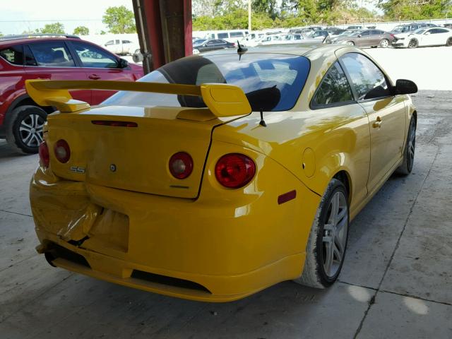 1G1AP18X997246789 - 2009 CHEVROLET COBALT SS YELLOW photo 4