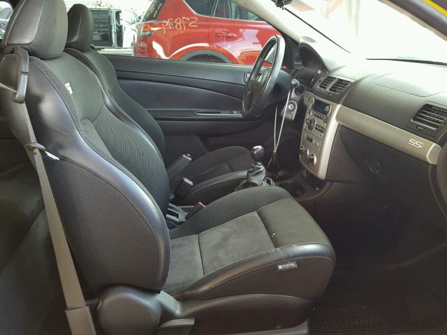 1G1AP18X997246789 - 2009 CHEVROLET COBALT SS YELLOW photo 5