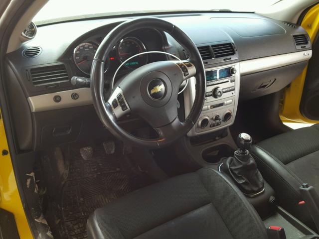1G1AP18X997246789 - 2009 CHEVROLET COBALT SS YELLOW photo 9
