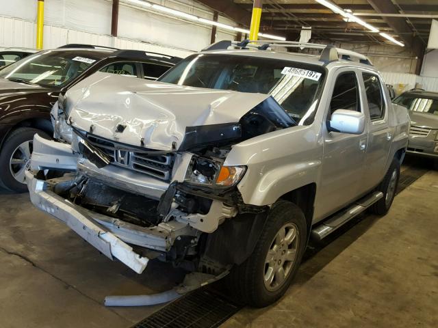 2HJYK16537H546296 - 2007 HONDA RIDGELINE SILVER photo 2