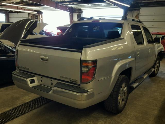 2HJYK16537H546296 - 2007 HONDA RIDGELINE SILVER photo 4