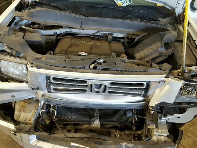 2HJYK16537H546296 - 2007 HONDA RIDGELINE SILVER photo 7