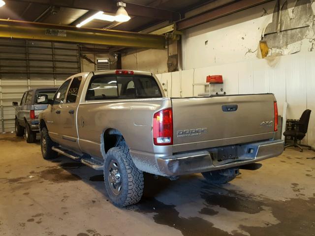 3D7KU28643G821240 - 2003 DODGE RAM 2500 S ოქროსფერი ფოტო 3