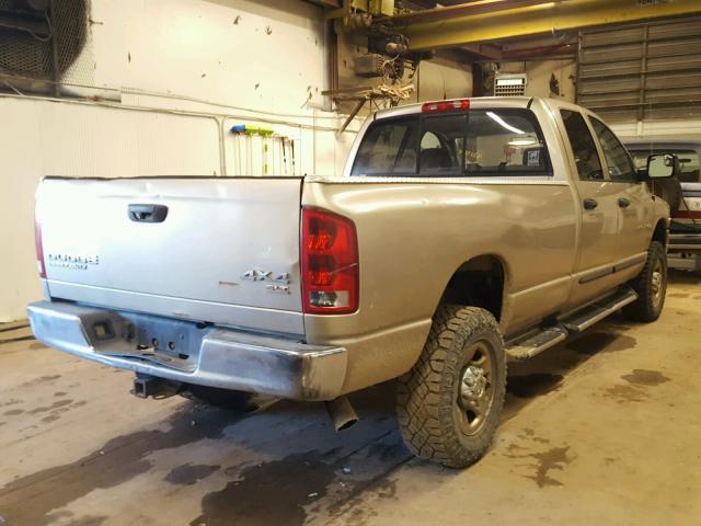 3D7KU28643G821240 - 2003 DODGE RAM 2500 S ოქროსფერი ფოტო 4
