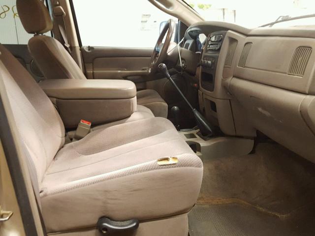 3D7KU28643G821240 - 2003 DODGE RAM 2500 S ოქროსფერი ფოტო 5