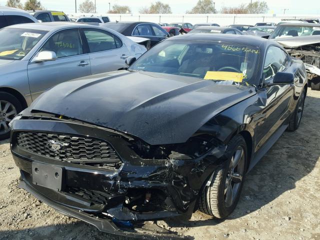 1FA6P8TH6H5334043 - 2017 FORD MUSTANG BLACK photo 2