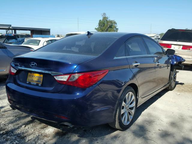 5NPEC4AC1BH031597 - 2011 HYUNDAI SONATA SE BLUE photo 4