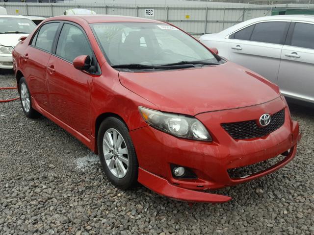 1NXBU4EE9AZ324949 - 2010 TOYOTA COROLLA BA RED photo 1