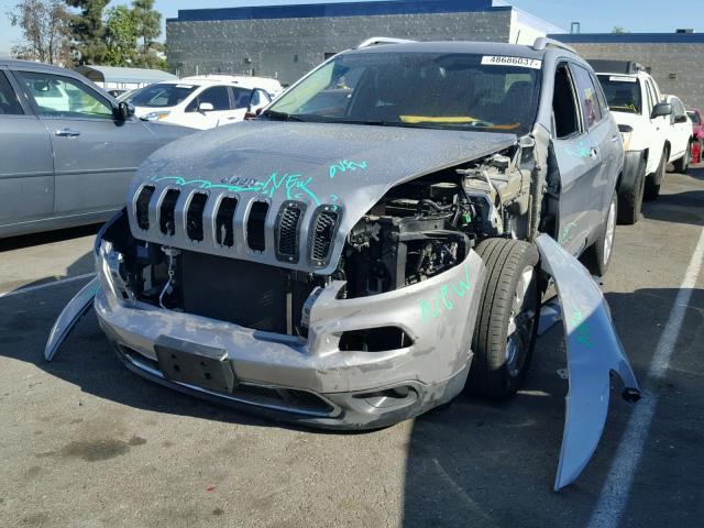 1C4PJLDSXFW530958 - 2015 JEEP CHEROKEE L GRAY photo 2