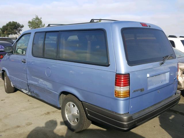 1FMDA31X5VZA26801 - 1997 FORD AEROSTAR BLUE photo 3