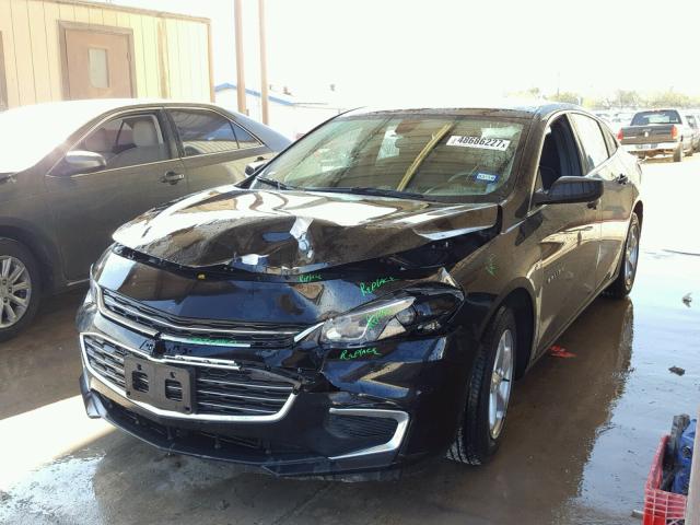 1G1ZB5ST9HF106079 - 2017 CHEVROLET MALIBU LS BLACK photo 2