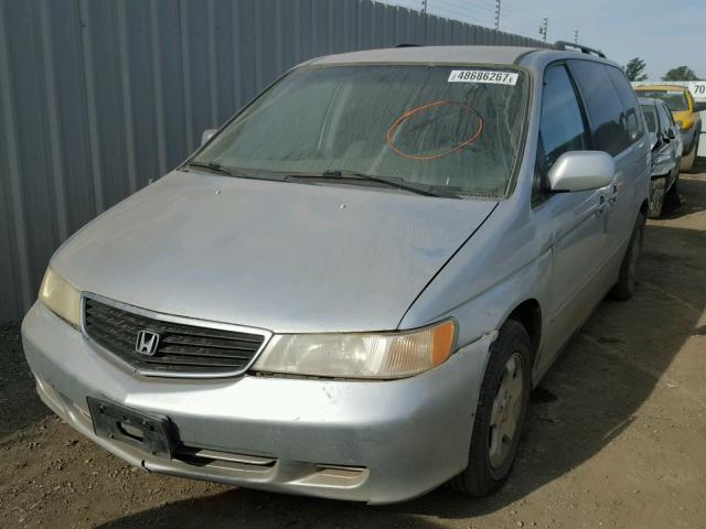 2HKRL18621H578960 - 2001 HONDA ODYSSEY EX GRAY photo 2