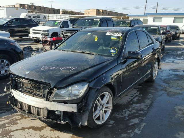 WDDGF4HB7EA954665 - 2014 MERCEDES-BENZ C 250 BLACK photo 2