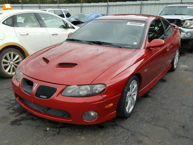 6G2VX12U76L491558 - 2006 PONTIAC GTO RED photo 2