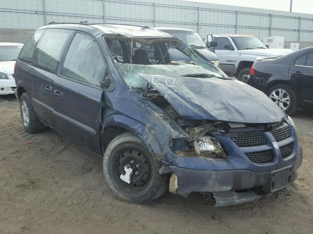 1D4GP25313B126940 - 2003 DODGE CARAVAN SE BLUE photo 1