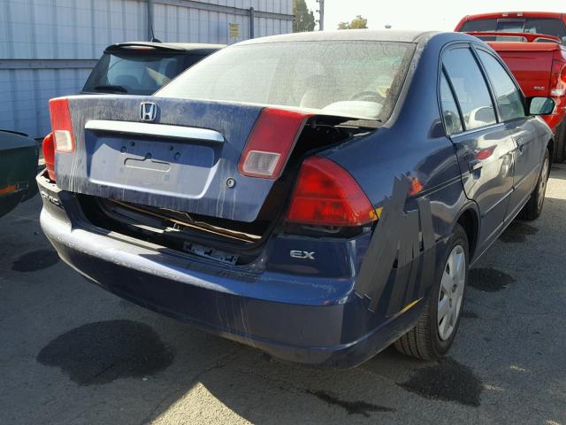 2HGES26761H562046 - 2001 HONDA CIVIC EX BLUE photo 4