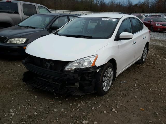 3N1AB7APXDL733736 - 2013 NISSAN SENTRA S WHITE photo 2