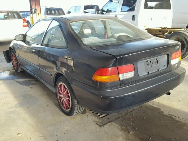 1HGEJ6223VL113887 - 1997 HONDA CIVIC DX BLACK photo 3