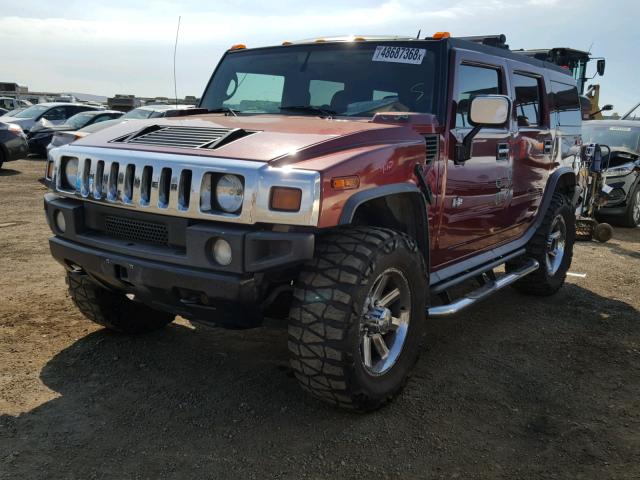 5GRGN23U35H123728 - 2005 HUMMER H2 RED photo 2