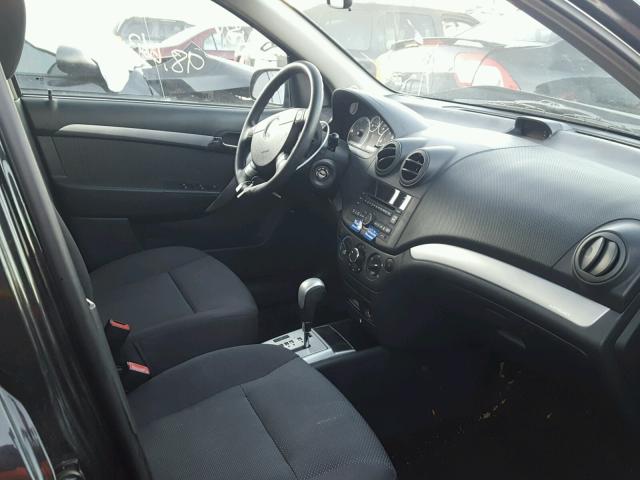 KL1TD5DE6AB058678 - 2010 CHEVROLET AVEO LS BLACK photo 5