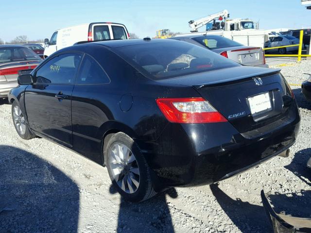 2HGFG12829H503554 - 2009 HONDA CIVIC EX შავი ფოტო 3