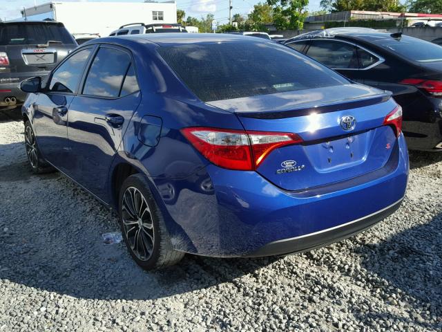 2T1BURHE4GC496597 - 2016 TOYOTA COROLLA L BLUE photo 3