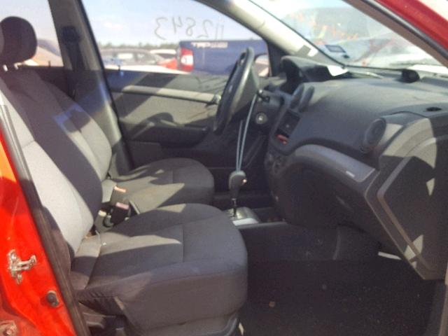 KL1TD56607B143255 - 2007 CHEVROLET AVEO BASE Қызыл фото 5