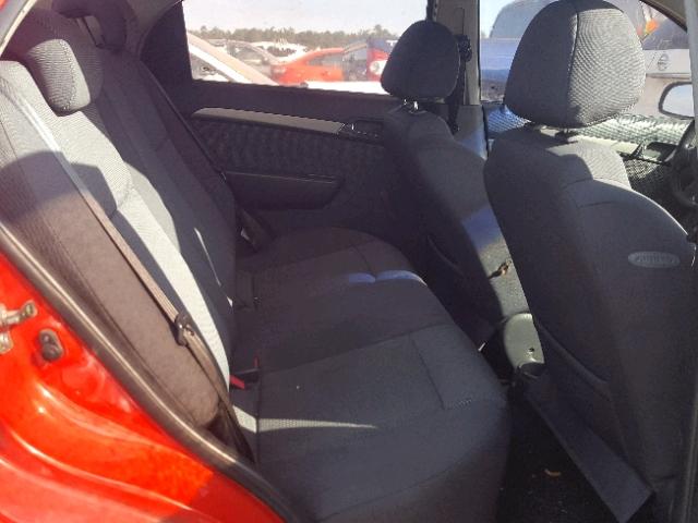 KL1TD56607B143255 - 2007 CHEVROLET AVEO BASE Қызыл фото 6