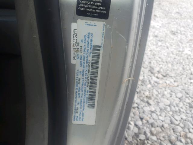 3VWCC21C3YM426067 - 2000 VOLKSWAGEN NEW BEETLE 银色 照片 10