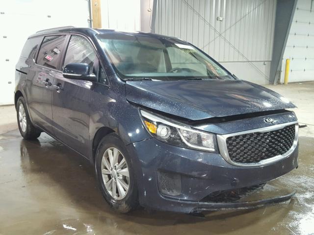 KNDMB5C17F6063034 - 2015 KIA SEDONA LX BLUE photo 1