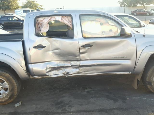 3TMLU4EN5FM179512 - 2015 TOYOTA TACOMA DOU SILVER photo 9