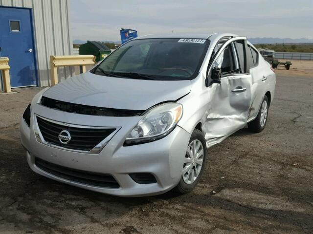 3N1CN7AP1CL844271 - 2012 NISSAN VERSA S SILVER photo 2