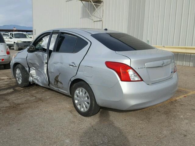 3N1CN7AP1CL844271 - 2012 NISSAN VERSA S SILVER photo 3